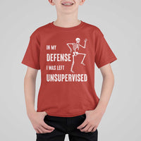 Funny Sarcastic T Shirt For Kid In My Defence I Was Left Unsupervised - Wonder Print Shop
