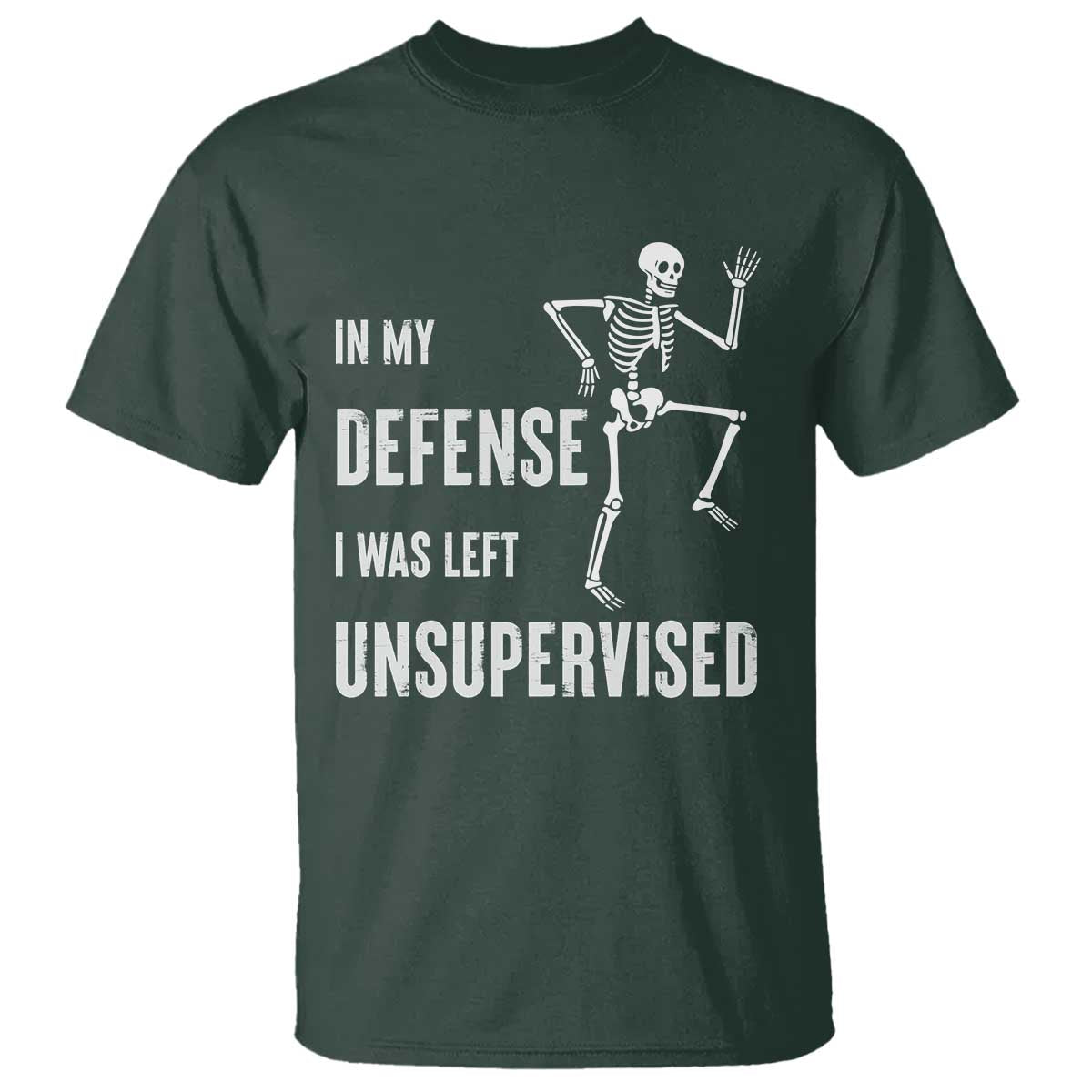 Funny Sarcastic T Shirt In My Defence I Was Left Unsupervised - Wonder Print Shop