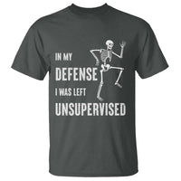 Funny Sarcastic T Shirt In My Defence I Was Left Unsupervised - Wonder Print Shop