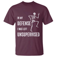 Funny Sarcastic T Shirt In My Defence I Was Left Unsupervised - Wonder Print Shop