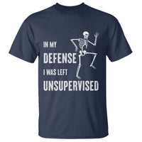 Funny Sarcastic T Shirt In My Defence I Was Left Unsupervised - Wonder Print Shop