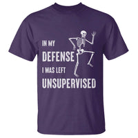 Funny Sarcastic T Shirt In My Defence I Was Left Unsupervised - Wonder Print Shop