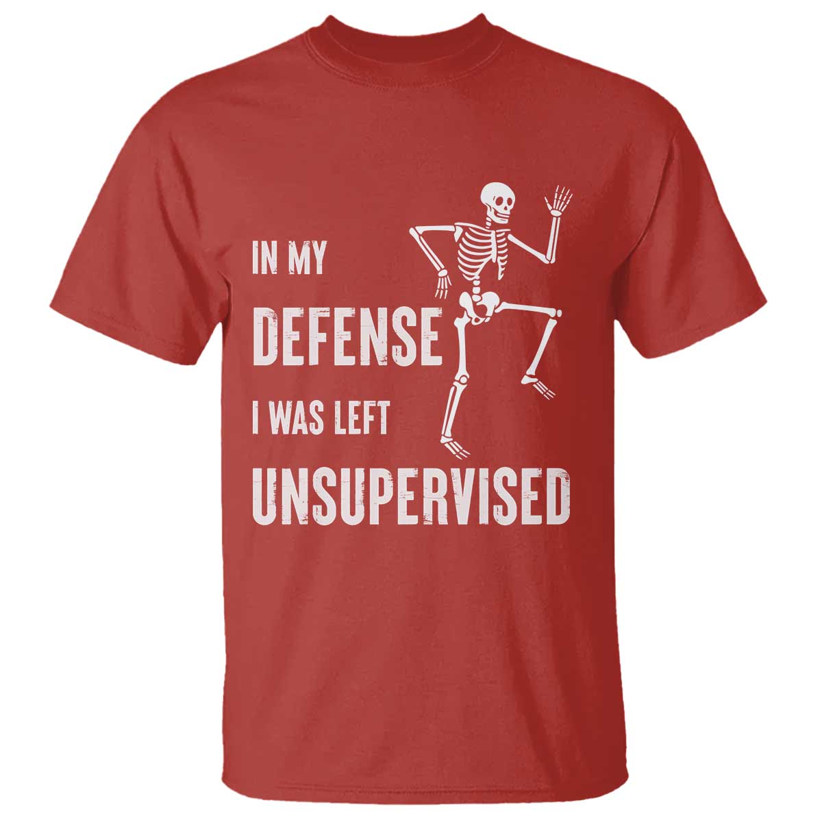 Funny Sarcastic T Shirt In My Defence I Was Left Unsupervised - Wonder Print Shop
