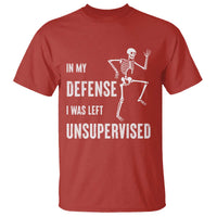 Funny Sarcastic T Shirt In My Defence I Was Left Unsupervised - Wonder Print Shop