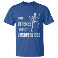 Funny Sarcastic T Shirt In My Defence I Was Left Unsupervised - Wonder Print Shop