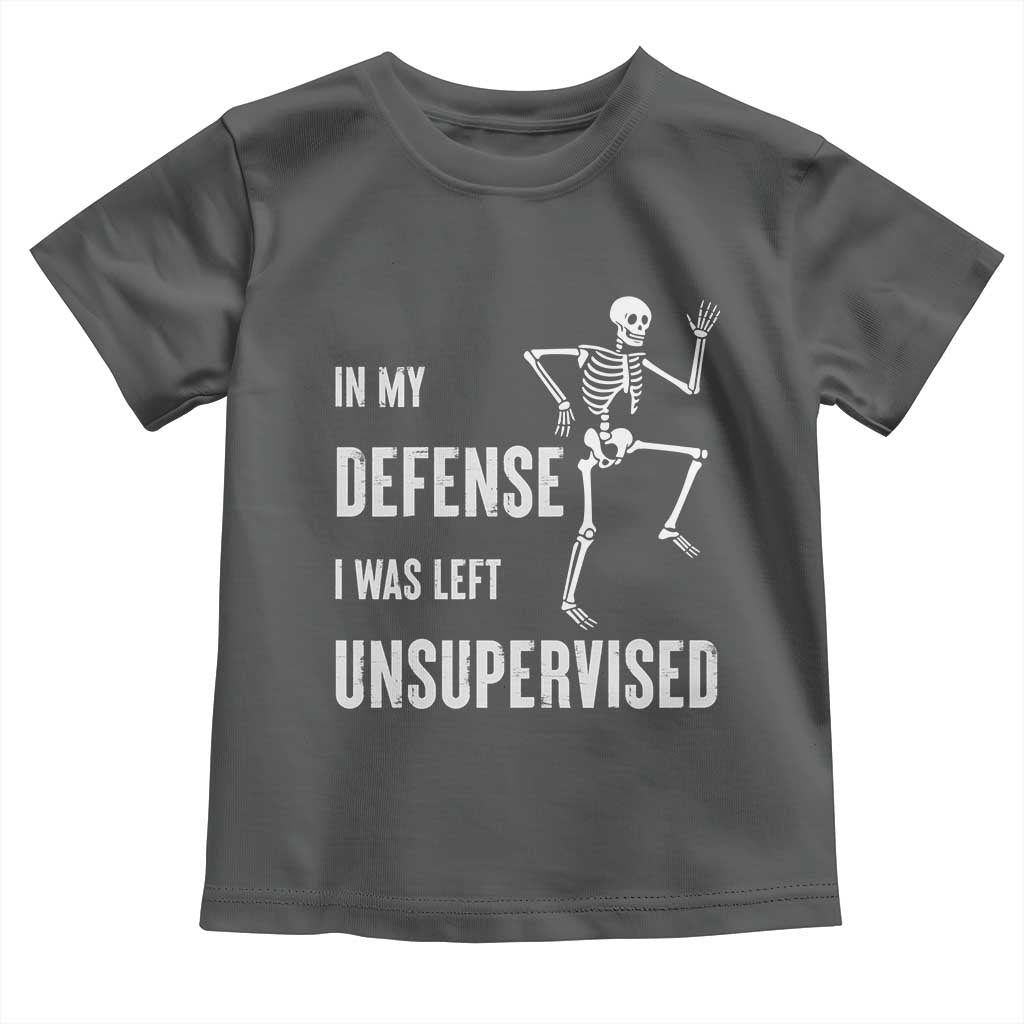 Funny Sarcastic Toddler T Shirt In My Defence I Was Left Unsupervised - Wonder Print Shop