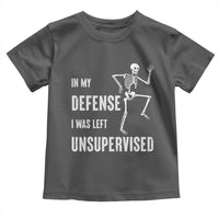 Funny Sarcastic Toddler T Shirt In My Defence I Was Left Unsupervised - Wonder Print Shop