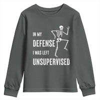 Funny Sarcastic Youth Sweatshirt In My Defence I Was Left Unsupervised - Wonder Print Shop