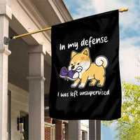Sarcastic Dog Lover Garden Flag In My Defense I Was Left Unsupervised - Wonder Print Shop
