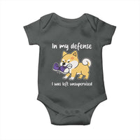 Sarcastic Dog Lover Baby Onesie In My Defense I Was Left Unsupervised - Wonder Print Shop