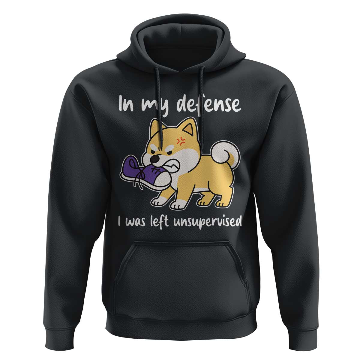 Sarcastic Dog Lover Hoodie In My Defense I Was Left Unsupervised - Wonder Print Shop