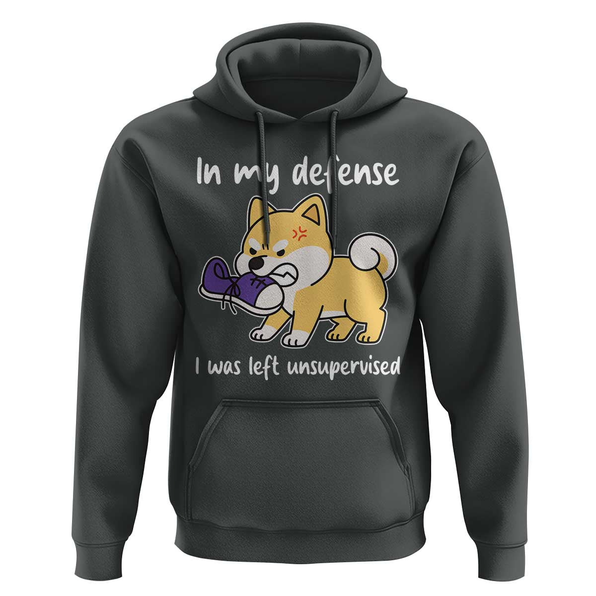 Sarcastic Dog Lover Hoodie In My Defense I Was Left Unsupervised - Wonder Print Shop
