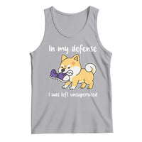 Sarcastic Dog Lover Tank Top In My Defense I Was Left Unsupervised - Wonder Print Shop