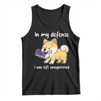 Sarcastic Dog Lover Tank Top In My Defense I Was Left Unsupervised - Wonder Print Shop