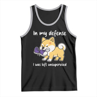 Sarcastic Dog Lover Tank Top In My Defense I Was Left Unsupervised - Wonder Print Shop