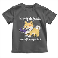 Sarcastic Dog Lover Toddler T Shirt In My Defense I Was Left Unsupervised - Wonder Print Shop