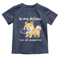 Sarcastic Dog Lover Toddler T Shirt In My Defense I Was Left Unsupervised - Wonder Print Shop