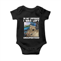 Funny Hamster Gamer Baby Onesie In My Defense I Was Left Unsupervised - Wonder Print Shop