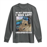 Funny Hamster Gamer Long Sleeve Shirt In My Defense I Was Left Unsupervised - Wonder Print Shop