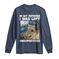 Funny Hamster Gamer Long Sleeve Shirt In My Defense I Was Left Unsupervised - Wonder Print Shop