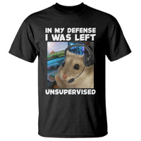 Funny Hamster Gamer T Shirt In My Defense I Was Left Unsupervised - Wonder Print Shop