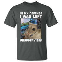 Funny Hamster Gamer T Shirt In My Defense I Was Left Unsupervised - Wonder Print Shop
