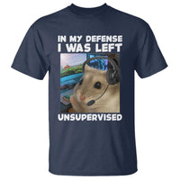 Funny Hamster Gamer T Shirt In My Defense I Was Left Unsupervised - Wonder Print Shop
