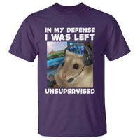Funny Hamster Gamer T Shirt In My Defense I Was Left Unsupervised - Wonder Print Shop