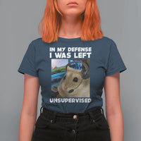Funny Hamster Gamer T Shirt For Women In My Defense I Was Left Unsupervised - Wonder Print Shop