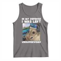 Funny Hamster Gamer Tank Top In My Defense I Was Left Unsupervised - Wonder Print Shop