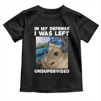 Funny Hamster Gamer Toddler T Shirt In My Defense I Was Left Unsupervised - Wonder Print Shop