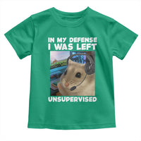 Funny Hamster Gamer Toddler T Shirt In My Defense I Was Left Unsupervised - Wonder Print Shop