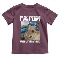 Funny Hamster Gamer Toddler T Shirt In My Defense I Was Left Unsupervised - Wonder Print Shop