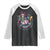 My Wife Is Psychotic Raglan Shirt Funny Messy Bun Skeleton Sarcastic - Wonder Print Shop