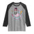 My Wife Is Psychotic Raglan Shirt Funny Messy Bun Skeleton Sarcastic - Wonder Print Shop