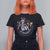 My Wife Is Psychotic T Shirt For Women Funny Messy Bun Skeleton Sarcastic - Wonder Print Shop