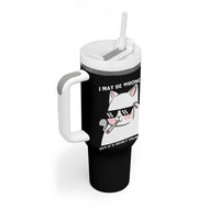 Funny Cat Humor Tumbler With Handle I May Be Wrong But It Is Highly Unlikely