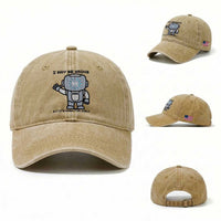 Funny Robot Humor Washed Cotton Baseball Cap I May Be Wrong But It Is Highly Unlikely