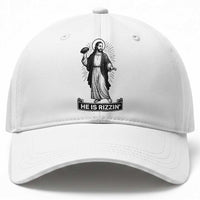 Christian Football Lover Baseball Cap He Is Rizzin Funny Gift