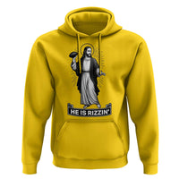 Christian Football Lover Hoodie He Is Rizzin Funny Gift - Wonder Print Shop
