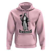 Christian Football Lover Hoodie He Is Rizzin Funny Gift - Wonder Print Shop