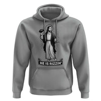 Christian Football Lover Hoodie He Is Rizzin Funny Gift - Wonder Print Shop