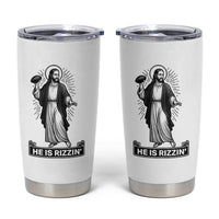 Christian Football Lover Tumbler Cup He Is Rizzin Funny Gift - Wonder Print Shop