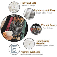 He Is Rizzin Throw Blanket Funny Christian Football Lover Gift - Wonder Print Shop