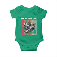 He Is Rizzin Baby Onesie Funny Christian Football Lover Gift - Wonder Print Shop