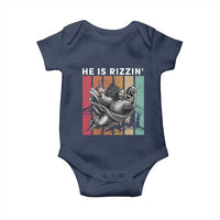He Is Rizzin Baby Onesie Funny Christian Football Lover Gift - Wonder Print Shop