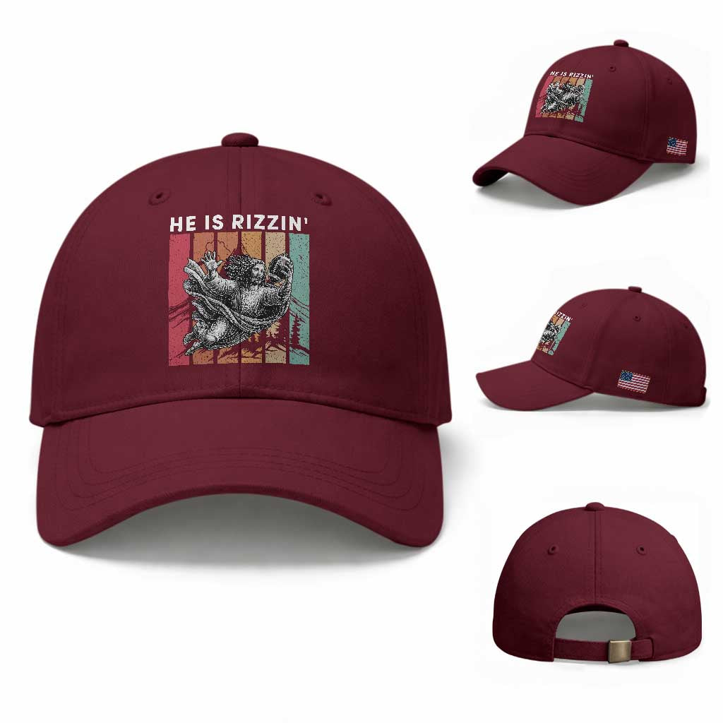 He Is Rizzin Baseball Cap Funny Christian Football Lover Gift