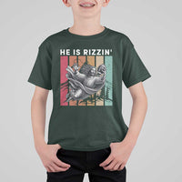 He Is Rizzin T Shirt For Kid Funny Christian Football Lover Gift - Wonder Print Shop