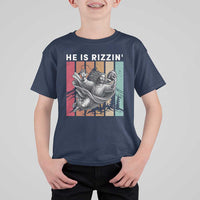 He Is Rizzin T Shirt For Kid Funny Christian Football Lover Gift - Wonder Print Shop