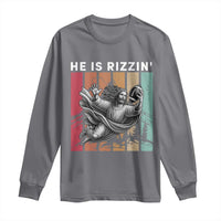 He Is Rizzin Long Sleeve Shirt Funny Christian Football Lover Gift - Wonder Print Shop